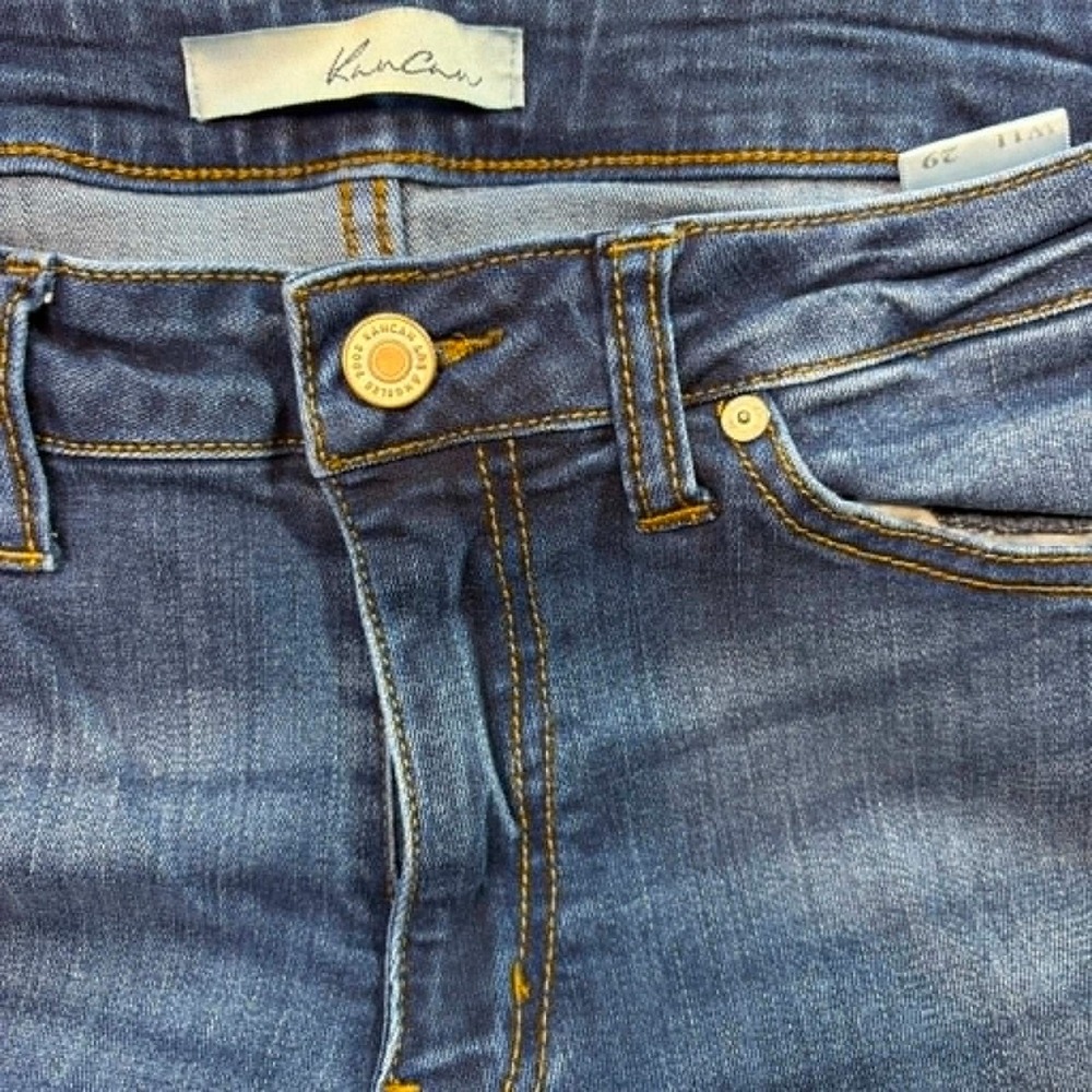 KanCan Jeans Womens 11/29 Medium Dark Wash High Rise Stretch Skinny Straight Den